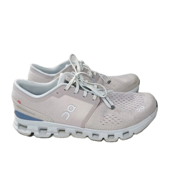 ON Running Cloud X 4 Shoes Women's Size 10.5 Sneakers Silver Chambray - Picture 3 of 9